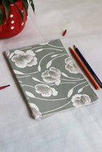 White Flora Printed Soft Cover Handmade Notebook