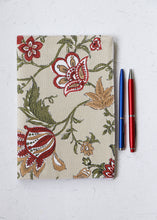 Red Floral Printed Soft Cover Handmade Notebook