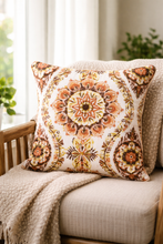 Brown Embroidered Decorative Cushion Cover