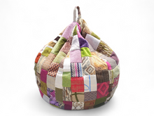 Purple & Green patchwork printed beanbag