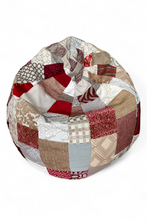Red & Beige Patchwork Beanbag