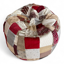 Red & Beige Patchwork Beanbag