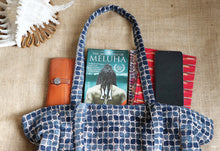 Blue Printed Tote Bag