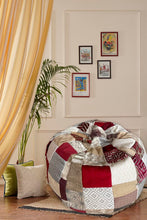 Red & Beige Patchwork Beanbag