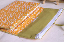 Yellow Blockprinted Multipurpose Notebook Case