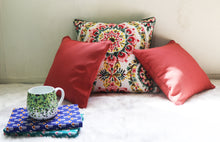 Multicolor Cotton Handcrafted Flora Bloom Cushion Covers (Set of 3)