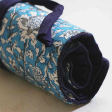 Blue Kalamkari Roll-up Pencil Case