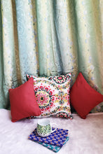 Multicolor Cotton Handcrafted Flora Bloom Cushion Covers (Set of 3)