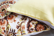 Brown & Yellow Cotton Flora Bloom Cushion Covers (Set of 3)
