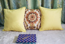 Brown & Yellow Cotton Flora Bloom Cushion Covers (Set of 3)