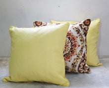 Brown & Yellow Cotton Flora Bloom Cushion Covers (Set of 3)