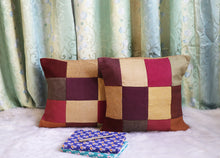 Patchworked Purple Cushion Cover (Set Of 2)