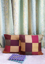 Patchworked Purple Cushion Cover (Set Of 2)