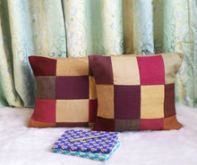 Patchworked Purple Cushion Cover (Set Of 2)