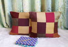 Patchworked Purple Cushion Cover (Set Of 2)