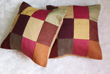 Patchworked Purple Cushion Cover (Set Of 2)