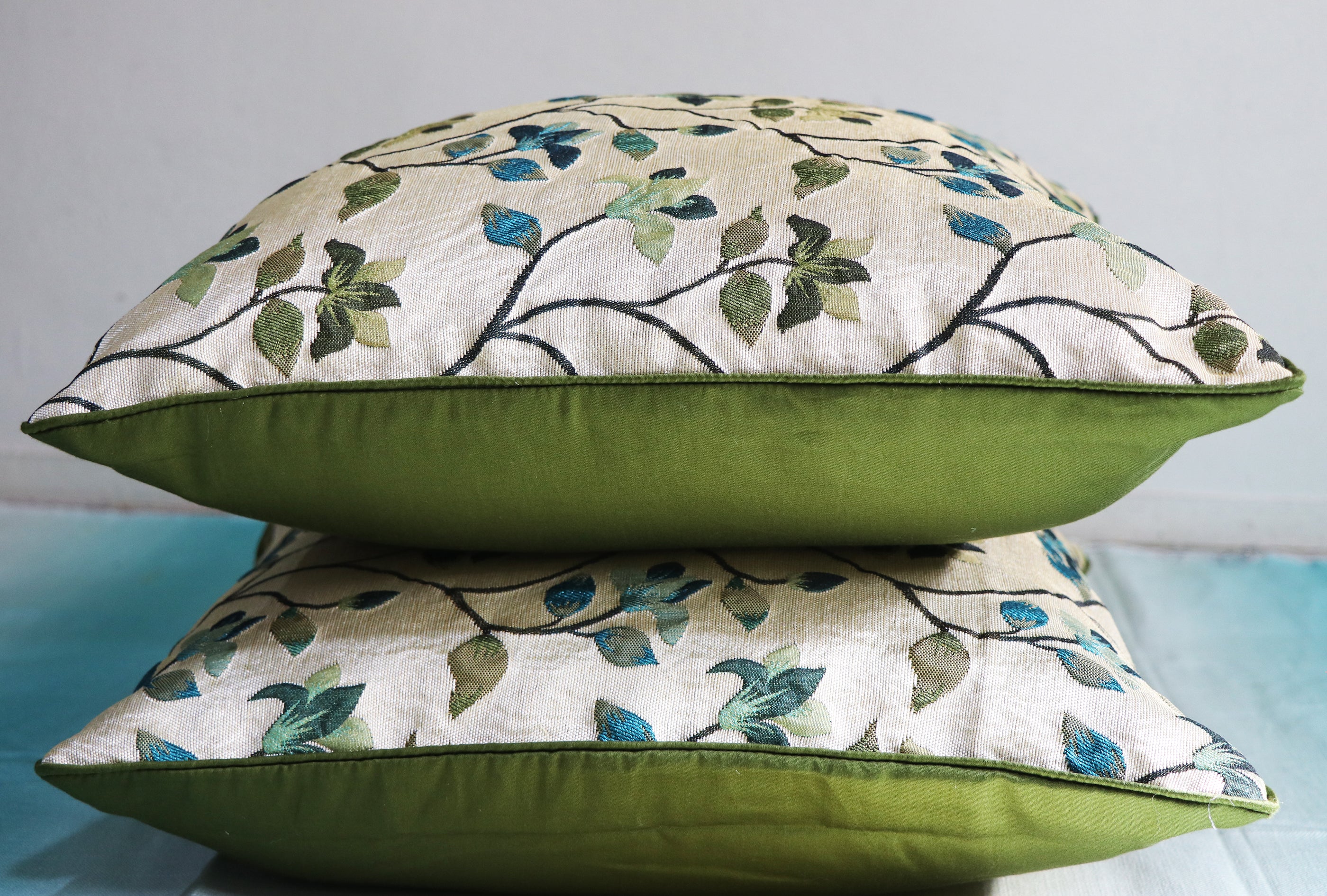 Leaves-Green Cushion Covers (Set Of 2)