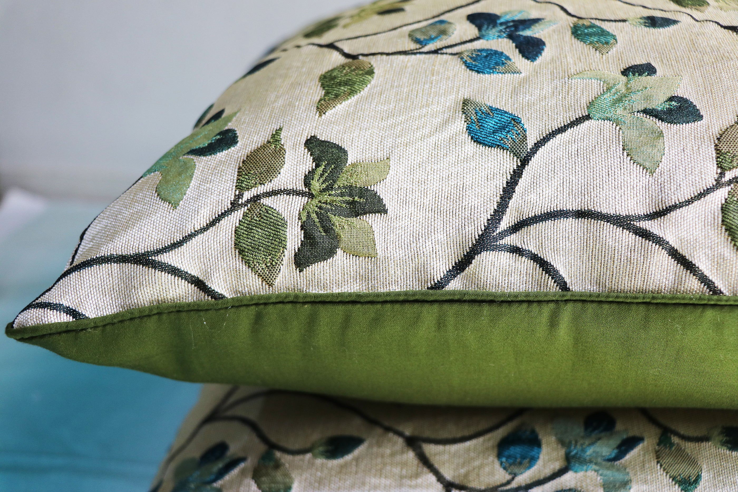 Leaves-Green Cushion Covers (Set Of 2)
