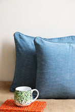 Blue Plain Dual Sided Cushion Covers (Set Of 2)