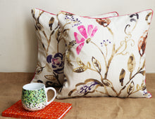 Multicolour Flora Dual Sided Pink Cushion Covers (Set Of 2)