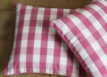Dual Sided-Pink Checked Cushion Covers (Set Of 2)