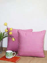 Dual Sided-Pink Checked Cushion Covers (Set Of 2)