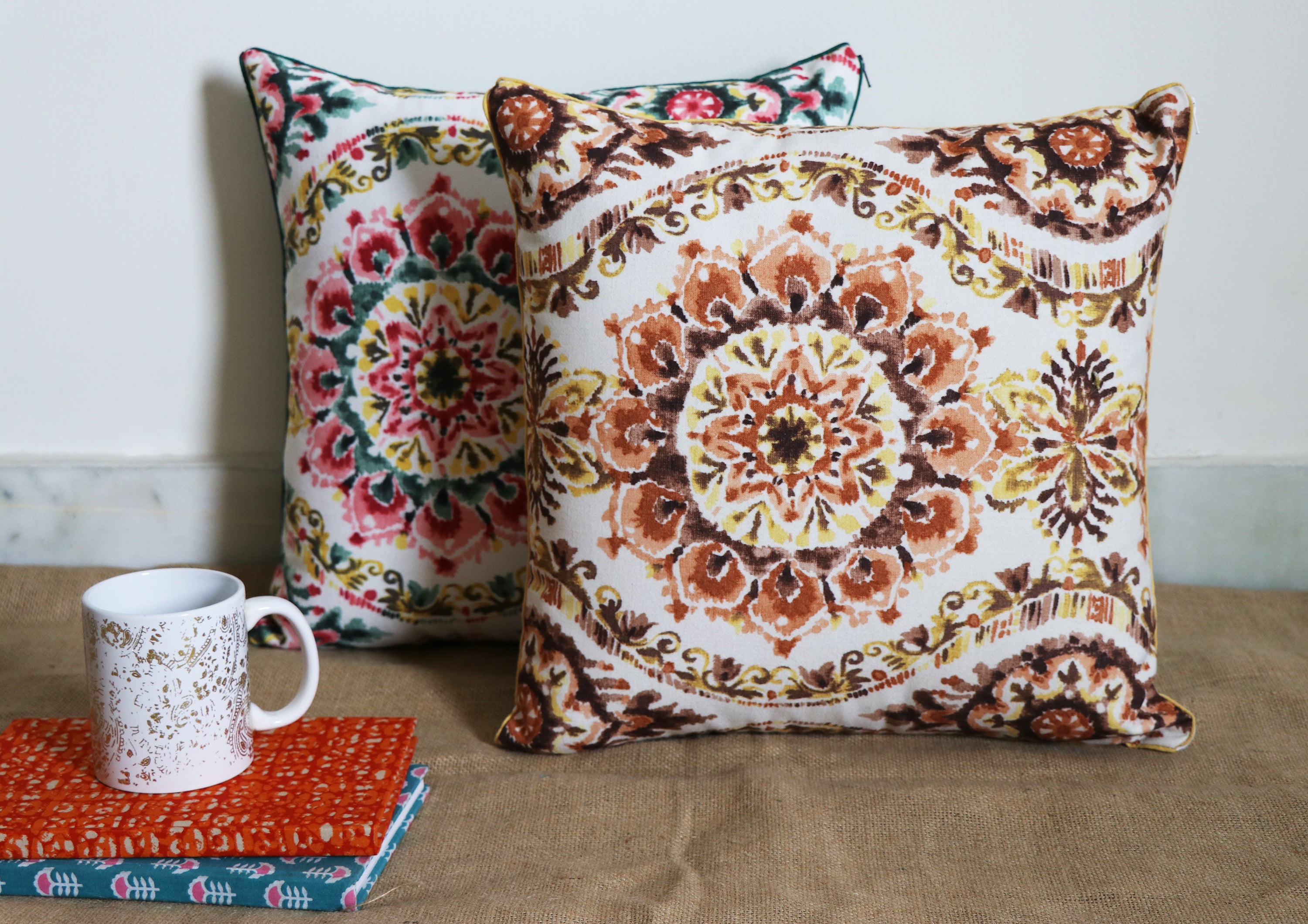 Cotton Flora Bloom Cushion Covers (Set of 2)