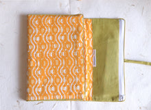 Yellow Blockprinted Multipurpose Notebook Case