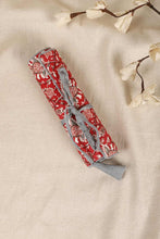 Red Kalamkari Roll-up Pencil Case