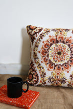 Brown Embroidered Decorative Cushion Cover